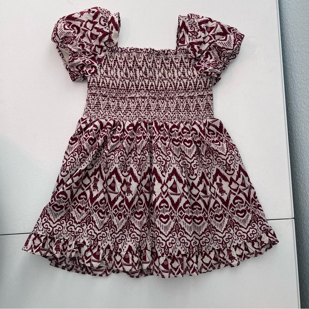 Janie and Jack Disney Moana Ikat Smocked Dress Size 3